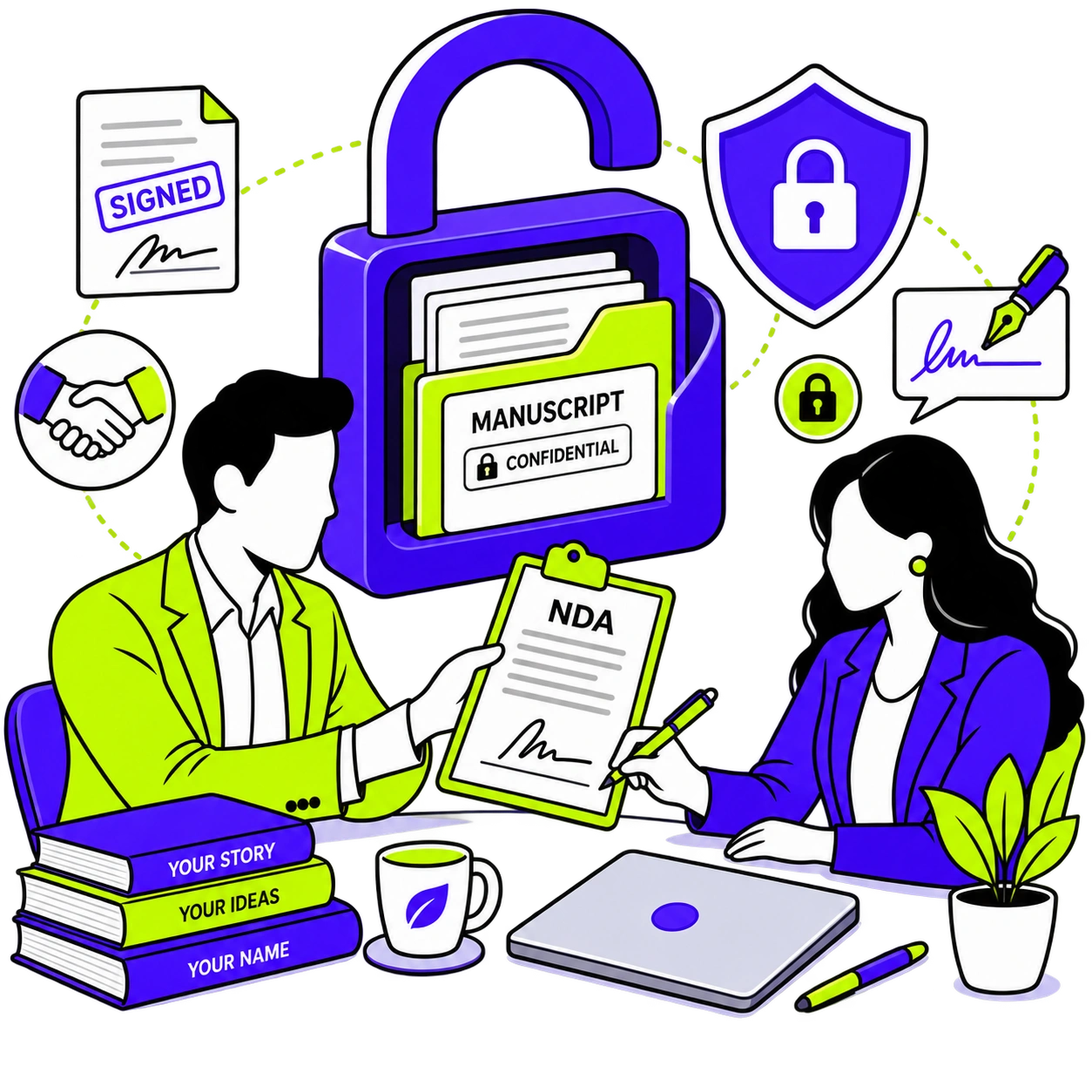 Confidential ghostwriting agreement between an author and a book ghostwriter